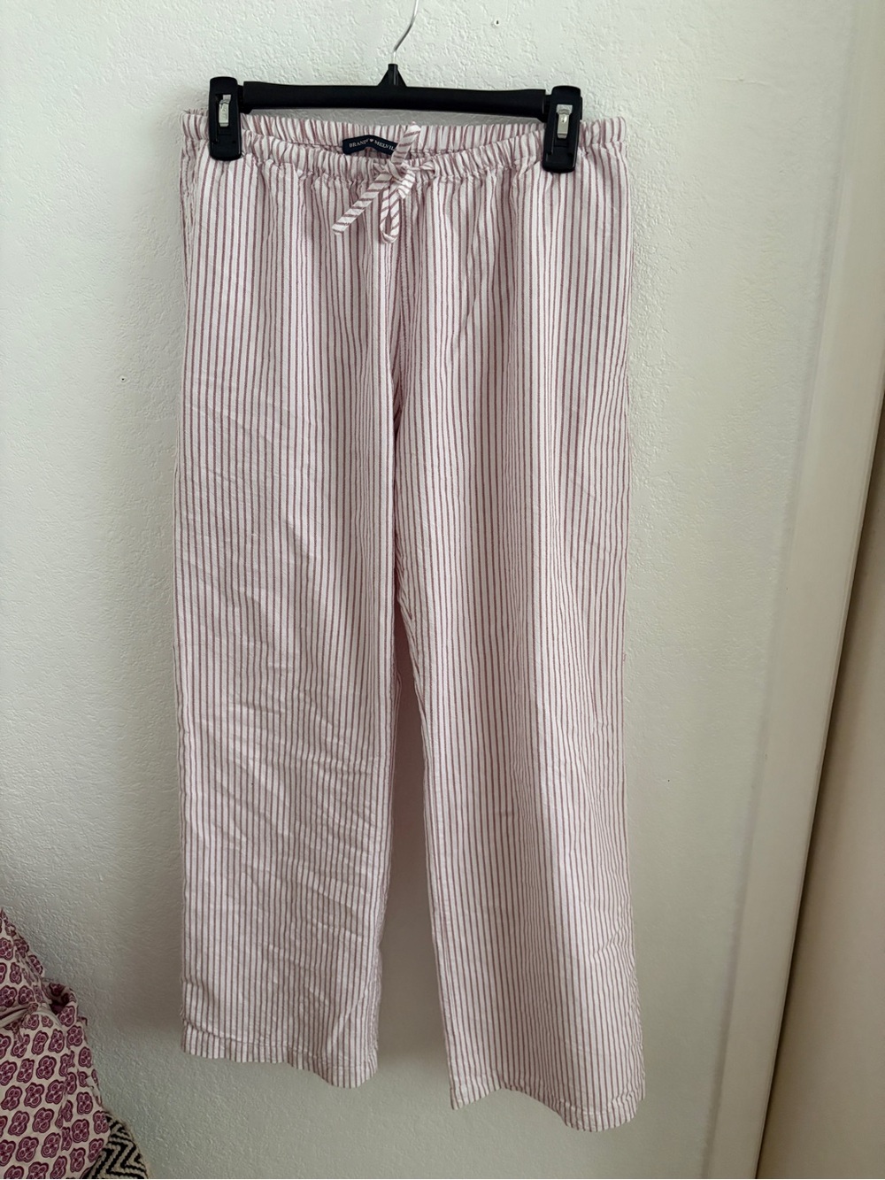 Brandy Melville Red & White Striped Drawstring Pants